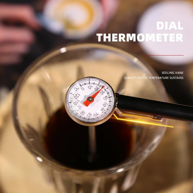 Probe Thermometer Kitchen Tools Cooking Temperature Meter 0~200℃ Milk Coffee Food Gauge Stainless Steel