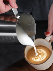 Stainless Steel Milk Frother Jug With Scale Espresso Coffee Milk Frothing For Kitchen Coffee Accessories