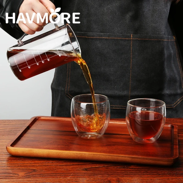 350/500ml Glass Coffee Sharing Pot With Handle Large Capacity Heat-resistant Coffee Pitcher Glass Tea Milk Pot