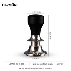 58MM/58.3MM Constant Pressure Coffee Tamper 30lb Espresso Tampers with Calibrated Spring Loaded Professional Barista Tool