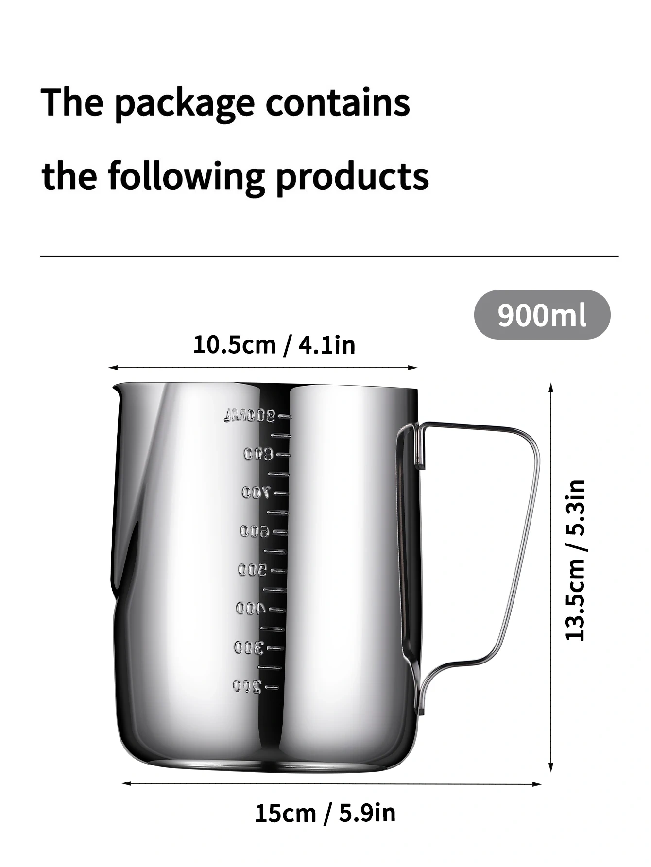Stainless Steel Milk Frother Jug With Scale Espresso Coffee Milk Frothing For Kitchen Coffee Accessories
