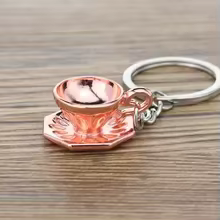 Creative Coffee Keychain Portable Coffee Machine Pitcher Keychain Coffee Handle Keychain Portable Coffeeware Accessories Gift
