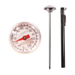 Probe Thermometer Kitchen Tools Cooking Temperature Meter 0~200℃ Milk Coffee Food Gauge Stainless Steel