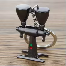 Creative Coffee Keychain Portable Coffee Machine Pitcher Keychain Coffee Handle Keychain Portable Coffeeware Accessories Gift