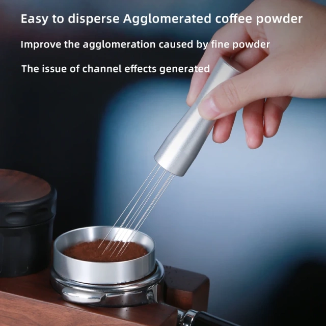 Stainless Steel Professional Powder Distribution Distributor Tool Coffee Accessories Coffee Needle