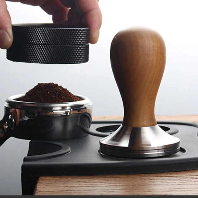Espresso Coffee Tampers Mat Silicone Tamper Holder Corner Mat Pad Anti-skid Tamper Mat  Cafe Machine Accessories