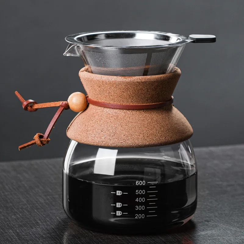Drip Glass Coffee Maker Pour Over Coffee Sharing Pot With high borosilicate glass