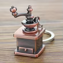 Creative Coffee Keychain Portable Coffee Machine Pitcher Keychain Coffee Handle Keychain Portable Coffeeware Accessories Gift