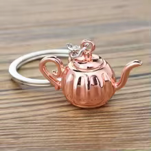 Creative Coffee Keychain Portable Coffee Machine Pitcher Keychain Coffee Handle Keychain Portable Coffeeware Accessories Gift