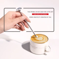 Probe Thermometer Kitchen Tools Cooking Temperature Meter 0~200℃ Milk Coffee Food Gauge Stainless Steel