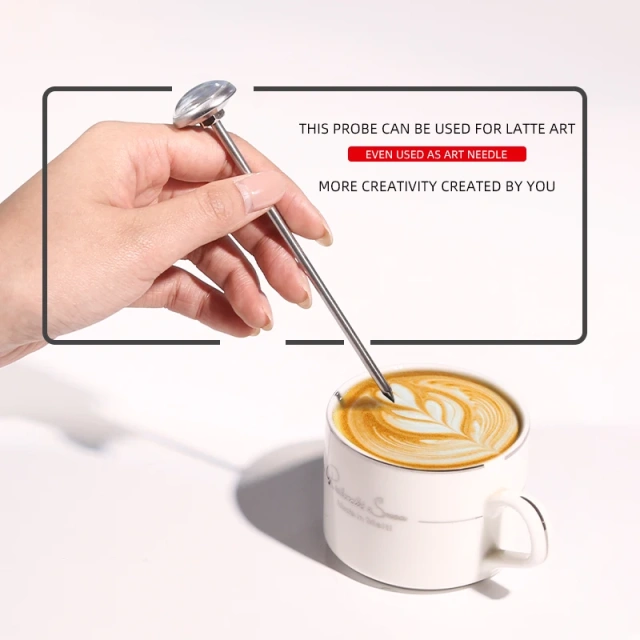 Probe Thermometer Kitchen Tools Cooking Temperature Meter 0~200℃ Milk Coffee Food Gauge Stainless Steel