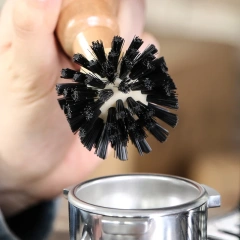 Portafilter Cleaning Brush Professional Barista Espresso Coffee Cleaning Brush Tool with Wooden Handle