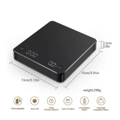 Mini Coffee Nano Coffee Scale with Timer Espresso Scale with Auto Tare Touch Sensor and Silicone Cover
