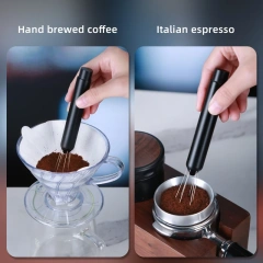 Shrinkable Portable Coffee Powder Stirring Needle 304 Stainless Steel Stainless Steel WDT Espresso Needle Distributor With Base