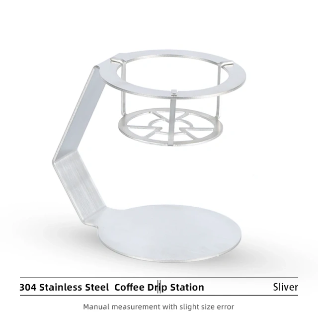 Outdoor Stainless Steel Coffee Filter Dripper Holder Reusable household Metal Coffee Filter Dripper Station