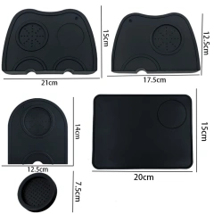 Espresso Coffee Tampers Mat Silicone Tamper Holder Corner Mat Pad Anti-skid Tamper Mat  Cafe Machine Accessories