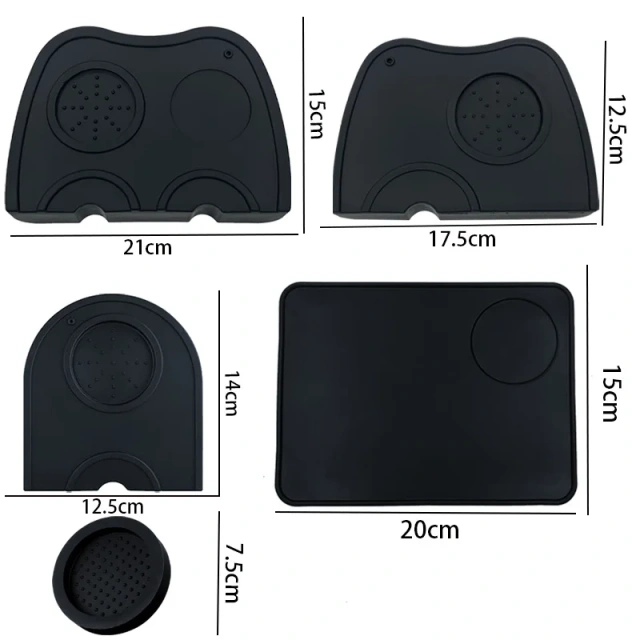Espresso Coffee Tampers Mat Silicone Tamper Holder Corner Mat Pad Anti-skid Tamper Mat  Cafe Machine Accessories
