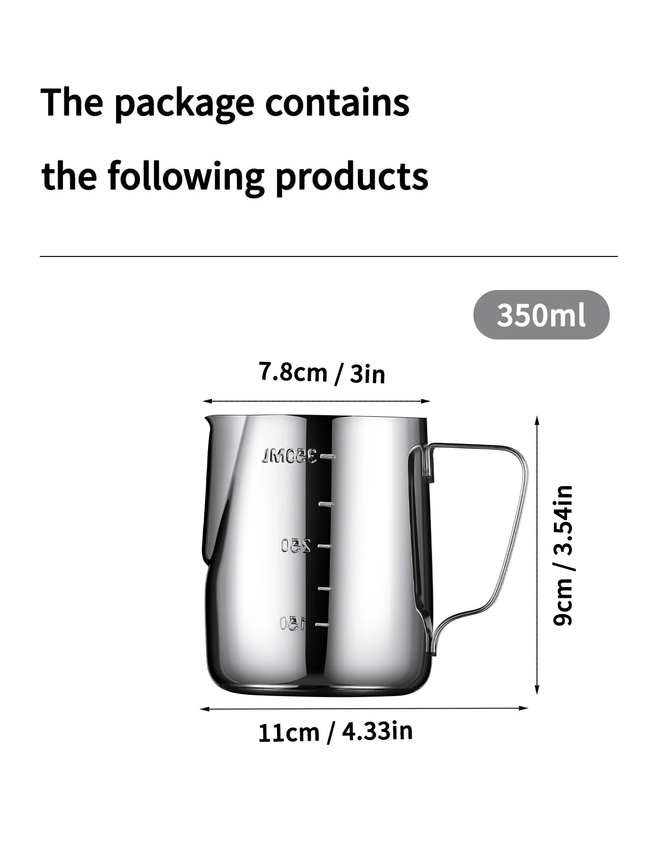 Stainless Steel Milk Frother Jug With Scale Espresso Coffee Milk Frothing For Kitchen Coffee Accessories