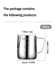 Stainless Steel Milk Frother Jug With Scale Espresso Coffee Milk Frothing For Kitchen Coffee Accessories