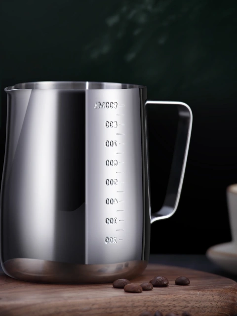 Stainless Steel Milk Frother Jug With Scale Espresso Coffee Milk Frothing For Kitchen Coffee Accessories