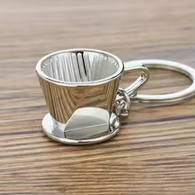 Creative Coffee Keychain Portable Coffee Machine Pitcher Keychain Coffee Handle Keychain Portable Coffeeware Accessories Gift