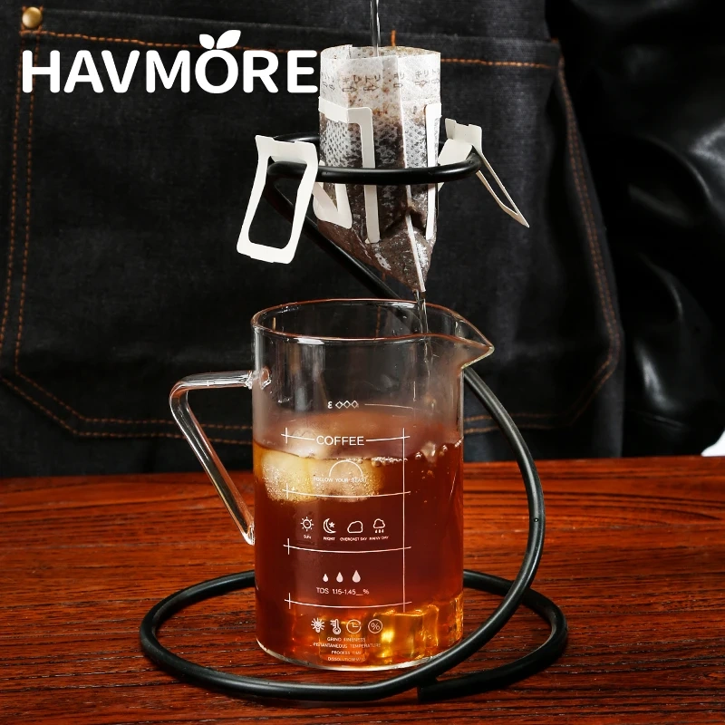 350/500ml Glass Coffee Sharing Pot With Handle Large Capacity Heat-resistant Coffee Pitcher Glass Tea Milk Pot