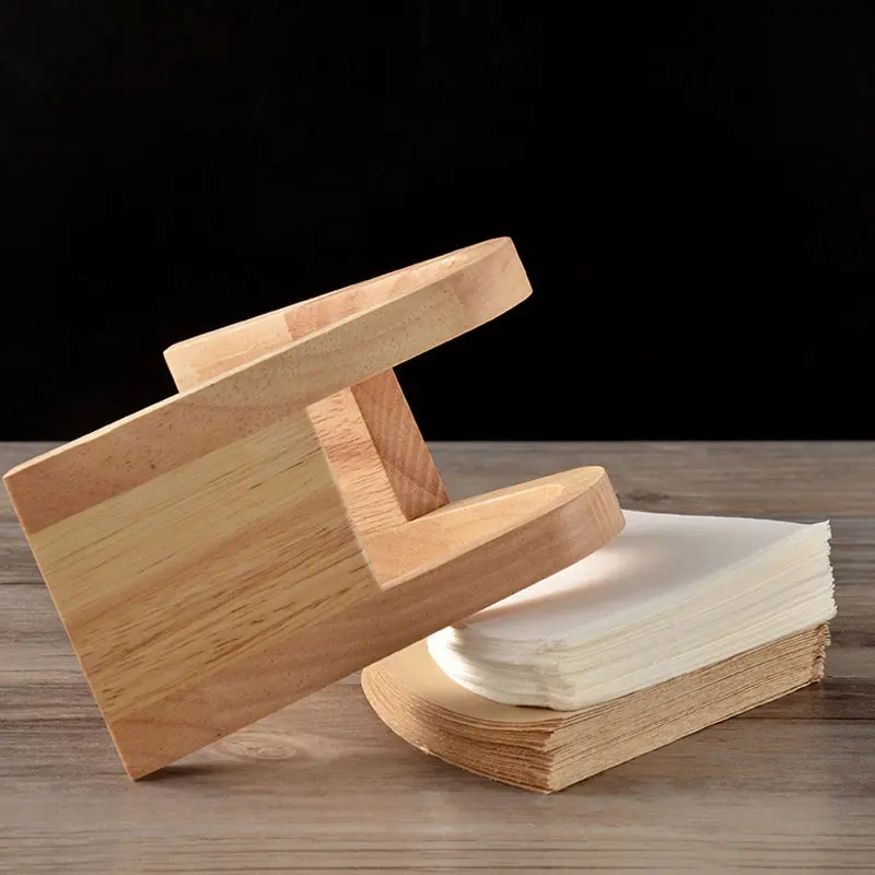 Wooden Coffee Filter Holder Hand Drip Coffee Filter Paper Dispenser Storage  Box