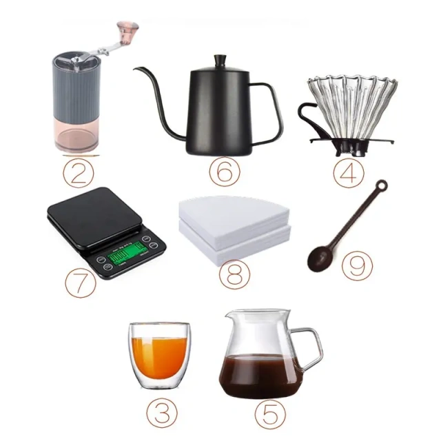 Upgraded Design TS05 Coffee Bag Black Coffee Set & Tea Sets for Camping Travel