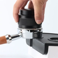 Coffee Tamper Flat Base Spring Press Balanced Fixed Force Palm Tamper Coffee Distributor Espresso Distribution Tools