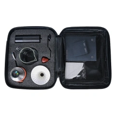 Portable Premium Outdoor Travel Coffee Maker Set Modern Glass Pour Over Drip Kettle with Manual Grinder for Camping Gift TS50