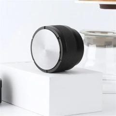 Coffee Tamper Flat Base Spring Press Balanced Fixed Force Palm Tamper Coffee Distributor Espresso Distribution Tools