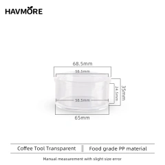 58.5mm Clear Powder Bowl Transparent Tamping Distribution Observation Basket Gravity Distributor Cup Coffee Brewing Accessories