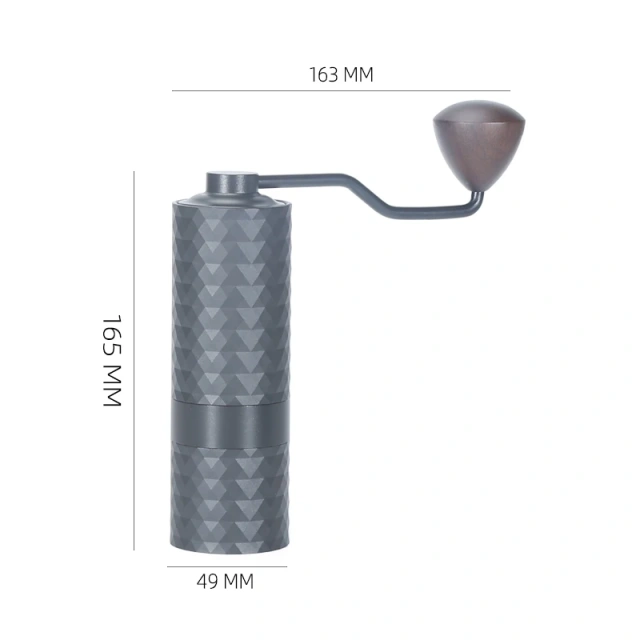 WDT CNC Professional Manual Aluminum Alloy Diamond Adjustable 420 Stainless Steel Conical Burr Coffee Bean Grinder Mill