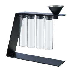 Single Dose Coffee Bean Storage Tubes With magnetic attraction function-4 Tubes Espresso Bean Cellars with stand