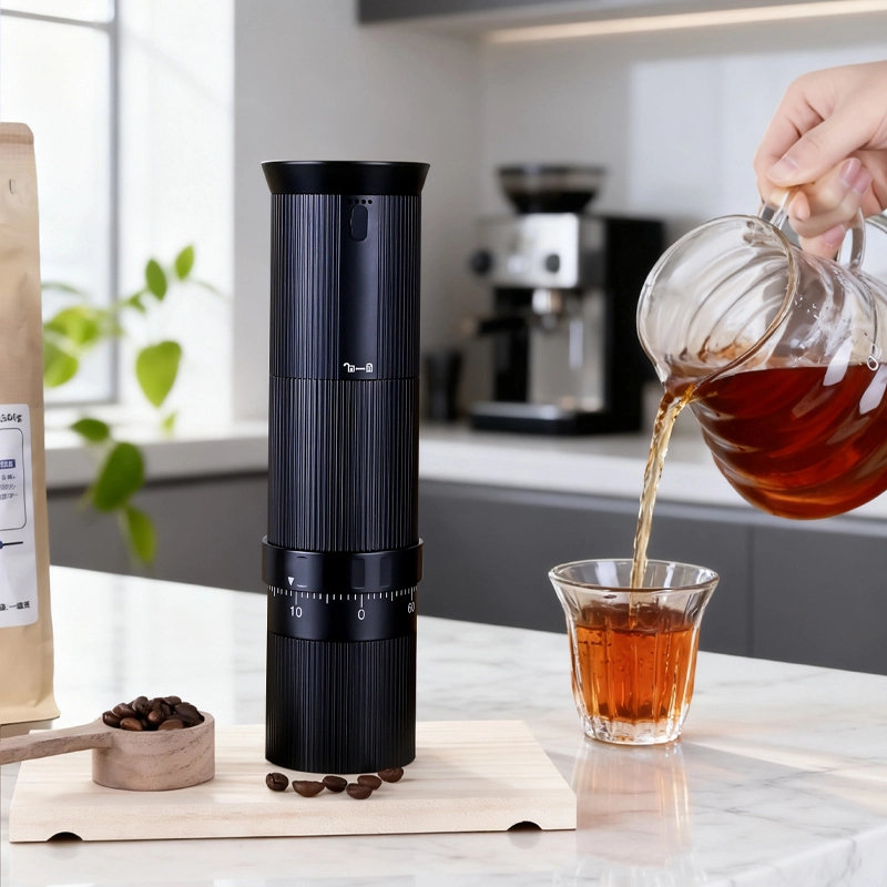 Aluminium alloy electric coffee grinder for cafe and retail display