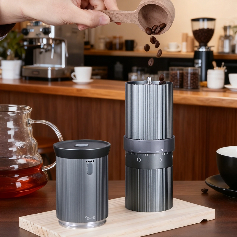 Electric coffee bean grinder OEM and private label packaging overview
