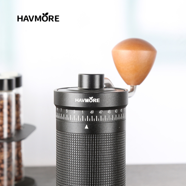 Havmore Household CNC 38MM 5 PINS  Stainless Steel Burr Hand Grinder