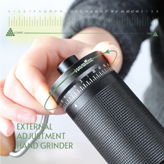 Havmore Household CNC 38MM 5 PINS  Stainless Steel Burr Hand Grinder