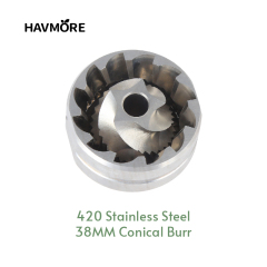 Havmore Household CNC 38MM 5 PINS  Stainless Steel Burr Hand Grinder