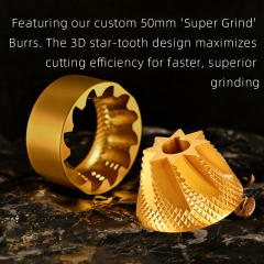 Havmore New Aluminum Alloy Body 50MM Titanium Coated Conical Bur Manual Hand Grinder