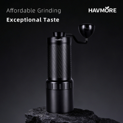 Havmore New Aluminum Alloy Body 50MM Titanium Coated Conical Bur Manual Hand Grinder