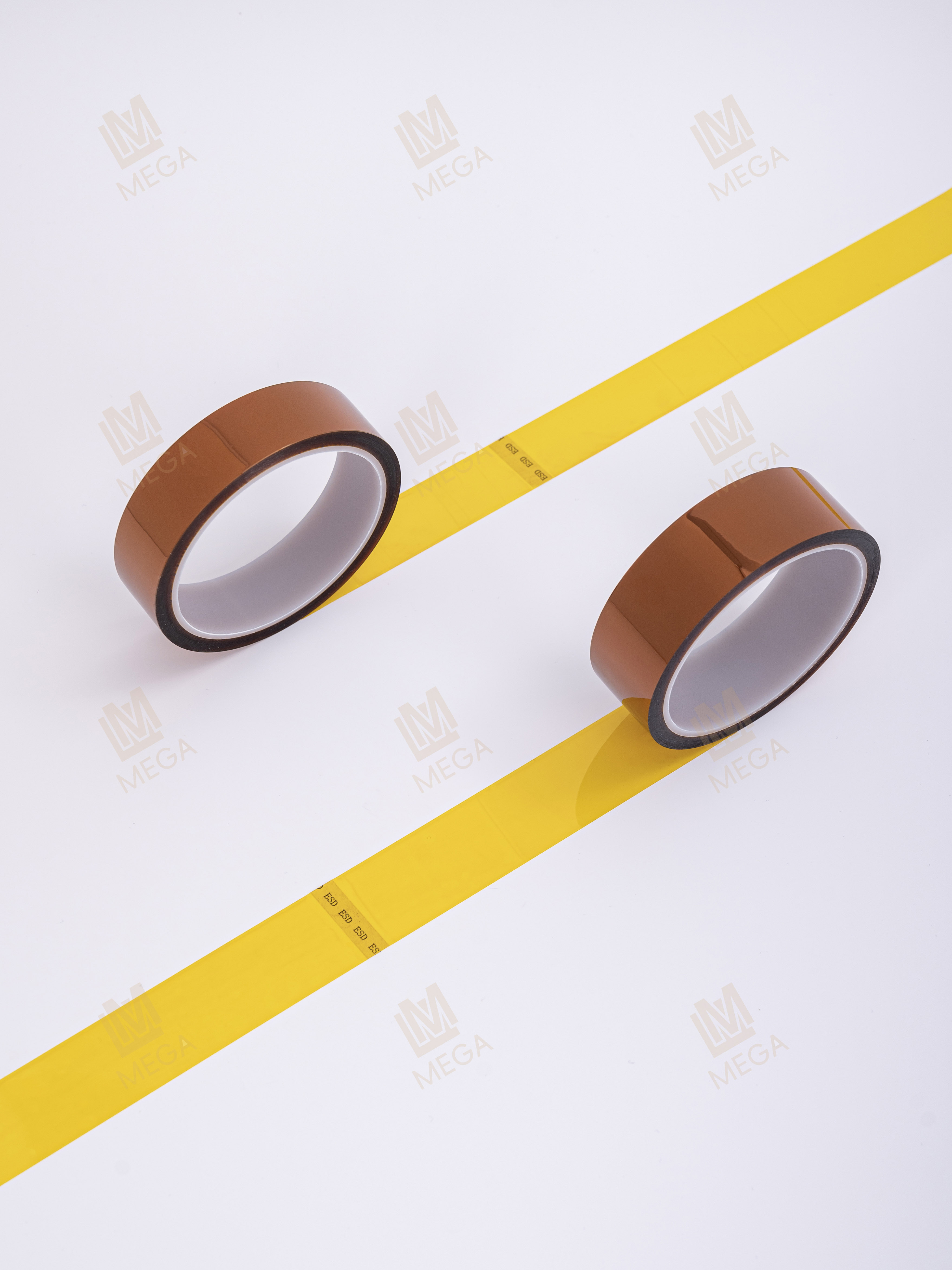 Mega Polyimide ESD Tape Gold - PI high temperature resistant silicone ESD tape,PI adhesive ESD tape