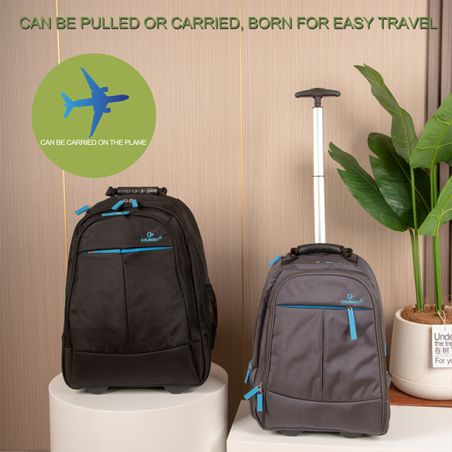 CHUBONT LB-09009 Waterproof Nylon Backpack with Pull Rod – Lightweight Travel Backpack for Commuters & Explorers​,Waterproof Nylon Backpack with Pull Rod - Lightweight Travel Backpack