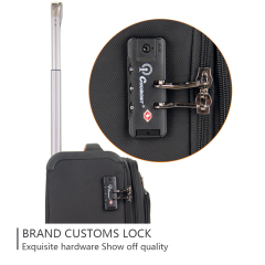 CHUBONT LB-101156 20" Nylon Spinner Luggage – Lightweight Carry-On Suitcase with 360° Wheels & Durable Design,20" Lightweight Spinner Luggage –Durable Carry-On Suitcase for Travel