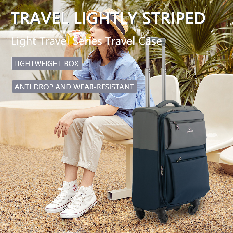 CHUBONT LB-101132 ​20" Carry-On Spinner Luggage – Lightweight Nylon Suitcase with 360° Wheels, Multiple Pockets for Travel & College Student,CHUBONT 20" Lightweight Carry-On Spinner Luggage with 360° Wheels