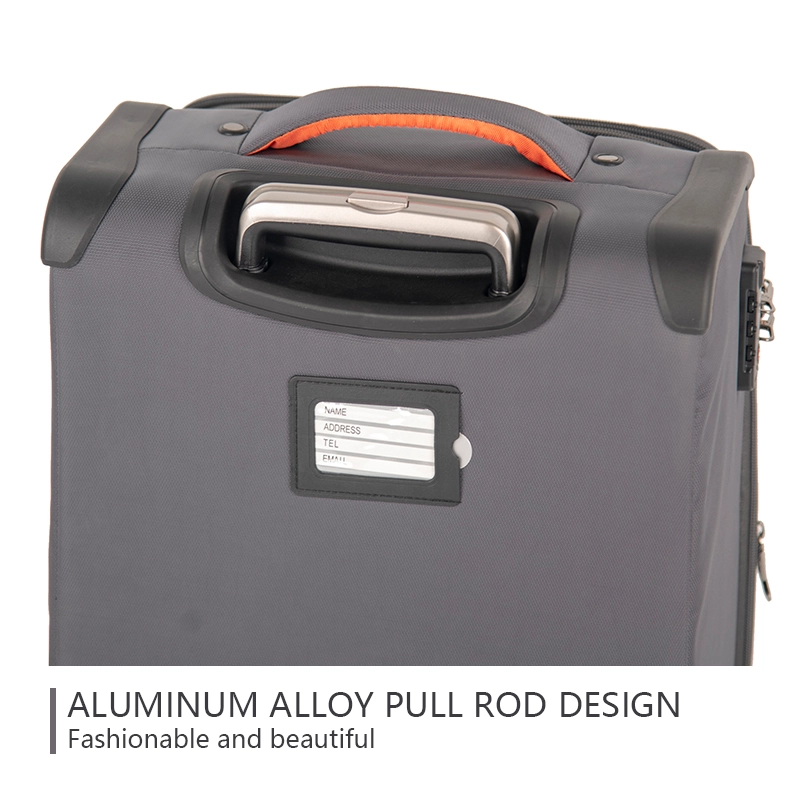 Interior layout of the LB-101157 suitcase with garment straps and mesh zipped compartment