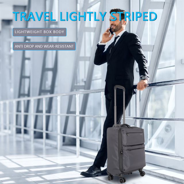 CHUBONT LB-101167 20" & 24" Lightweight Nylon Spinner Luggage Set – Durable Carry-On Suitcases with 360° Wheels​,20" & 24"  Spinner Luggage Set – Lightweight & Durable Nylon Suitcase