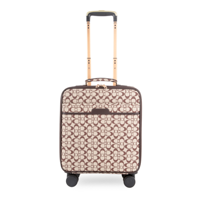 CHUBONT LB-101136 Large PU Suitcase – Durable Retro Geometric Design Spinner Luggage for Men with High Capacity,Retro Spinner Luggage – Durable PU Suitcase for Men with High Capacity