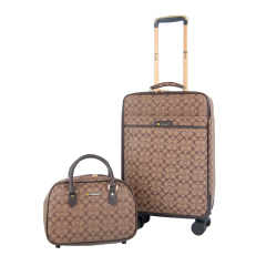 CHUBONT LB-101136 Large PU Suitcase – Durable Retro Geometric Design Spinner Luggage for Men with High Capacity,Retro Spinner Luggage – Durable PU Suitcase for Men with High Capacity