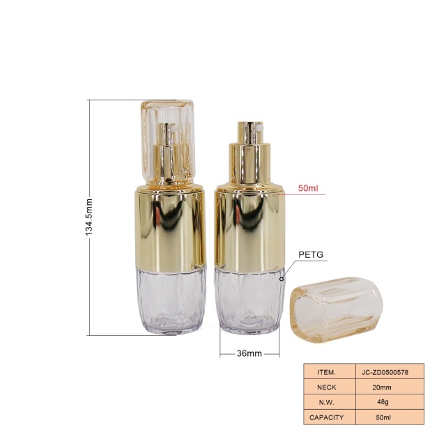Empty 50mlml 120ml  PETG Bottle for Essence Cream